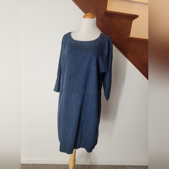 white christmas dresses Maxi Shirtdress, Rory, Famous Denim, Size XL, Indigo main image 1
